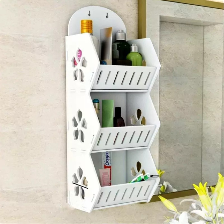 شلف حمام سه طبقه طرح گل