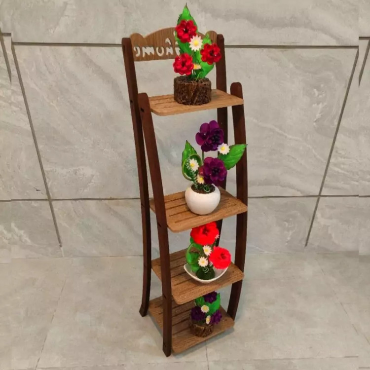 استند گلدان نردبان چهار پله طرح کمانی