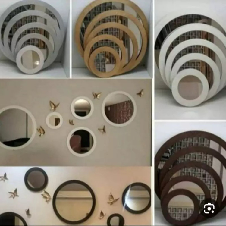 آینه پنچ تیکه گرد در چهار رنگ