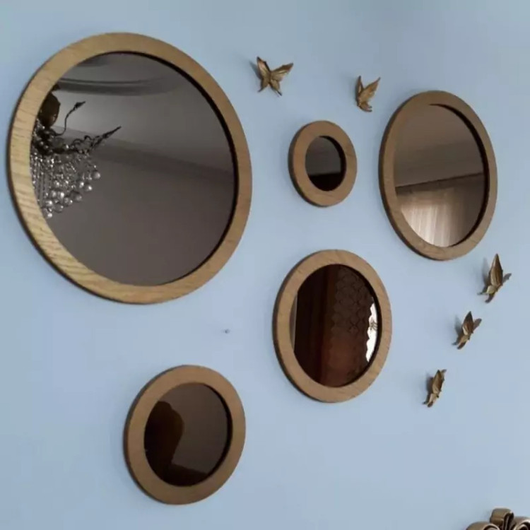 آینه پنچ تیکه طلایی