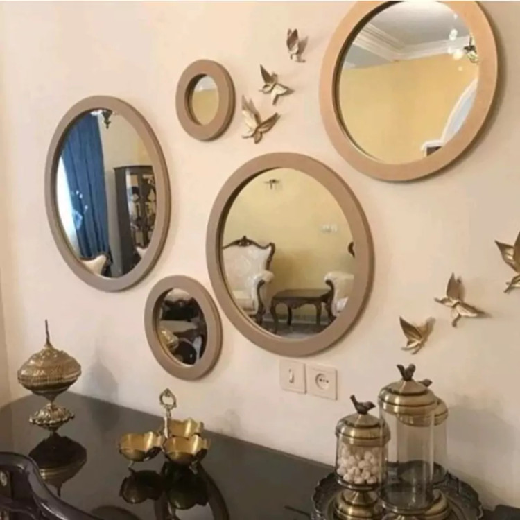 آینه پنچ تیکه طلایی