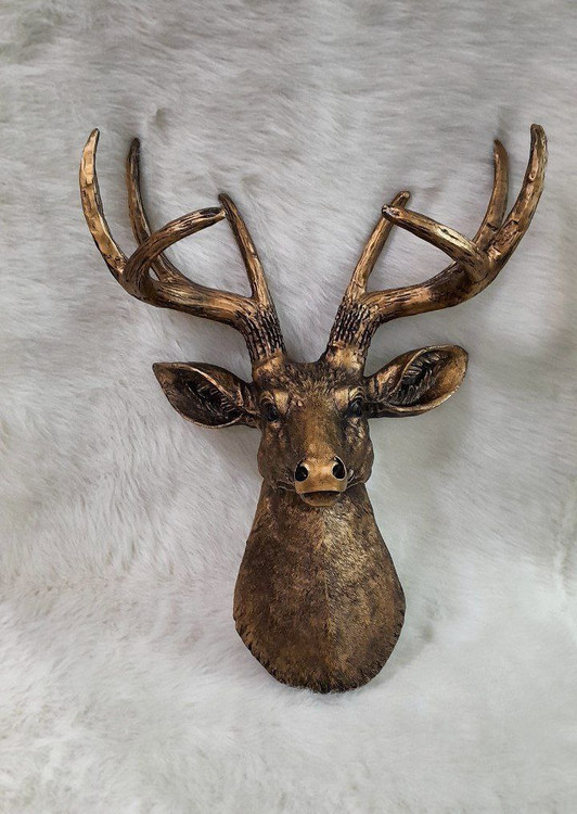 کله گوزن طلای دیواری