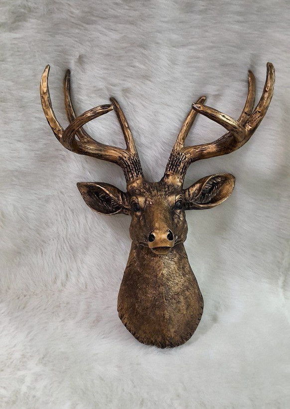 کله گوزن طلای دیواری