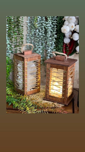 سنگ نمک فانوس چراغ دار