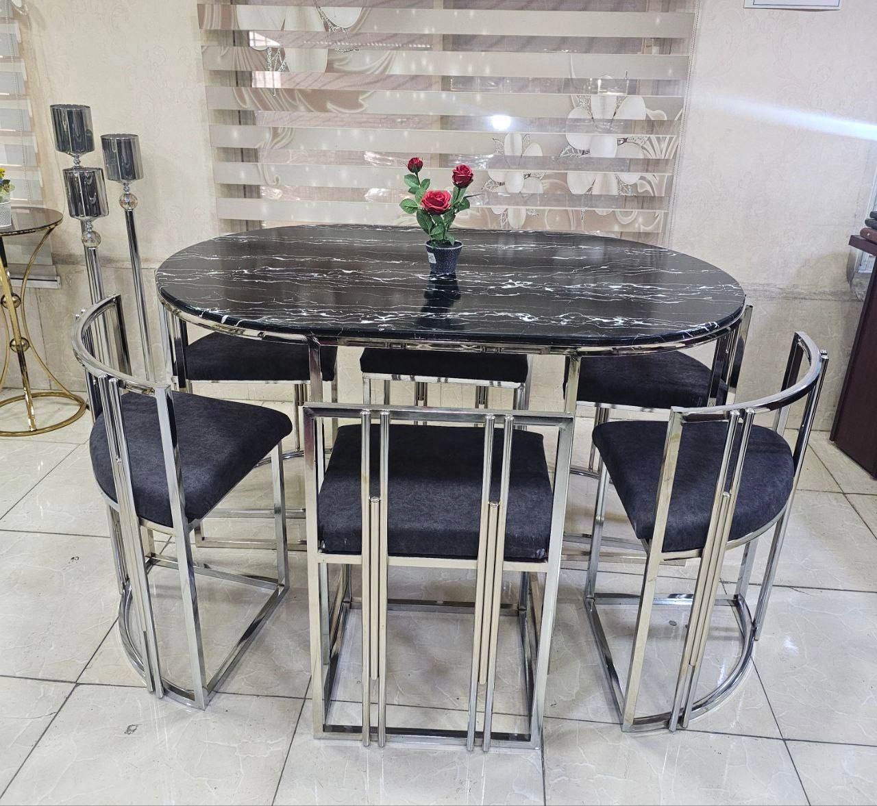 میز نهار خوری  6 نفره کم جا