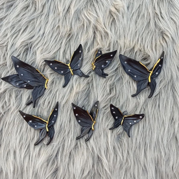 پروانه دیوار کوب هفت تیکه نگین دار