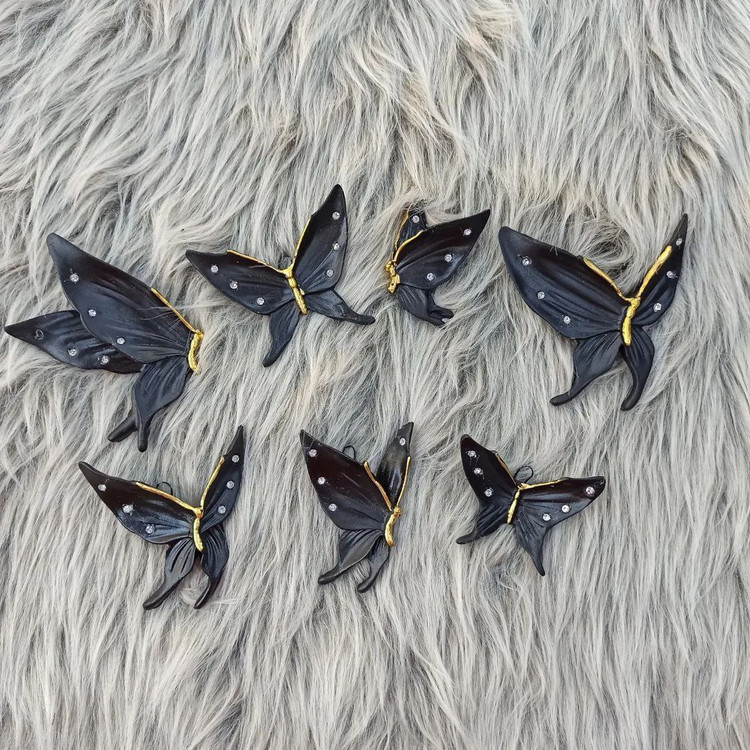 پروانه دیوار کوب هفت تیکه نگین دار