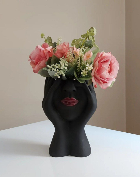 گلدان مجسمه ای طرح نیم مغز