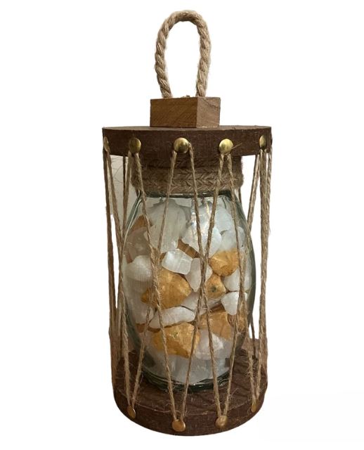 سنگ نمک فانوس چراغ دار