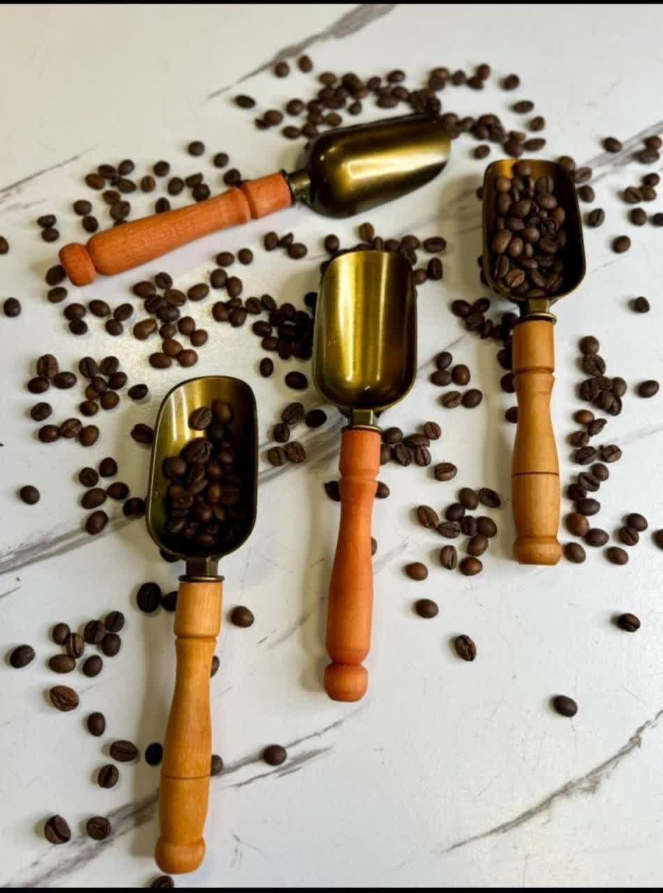 قاشق ادویه دسته چوبی